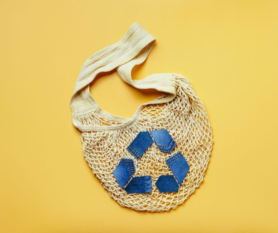 Sieťová taška s logom recyklácie